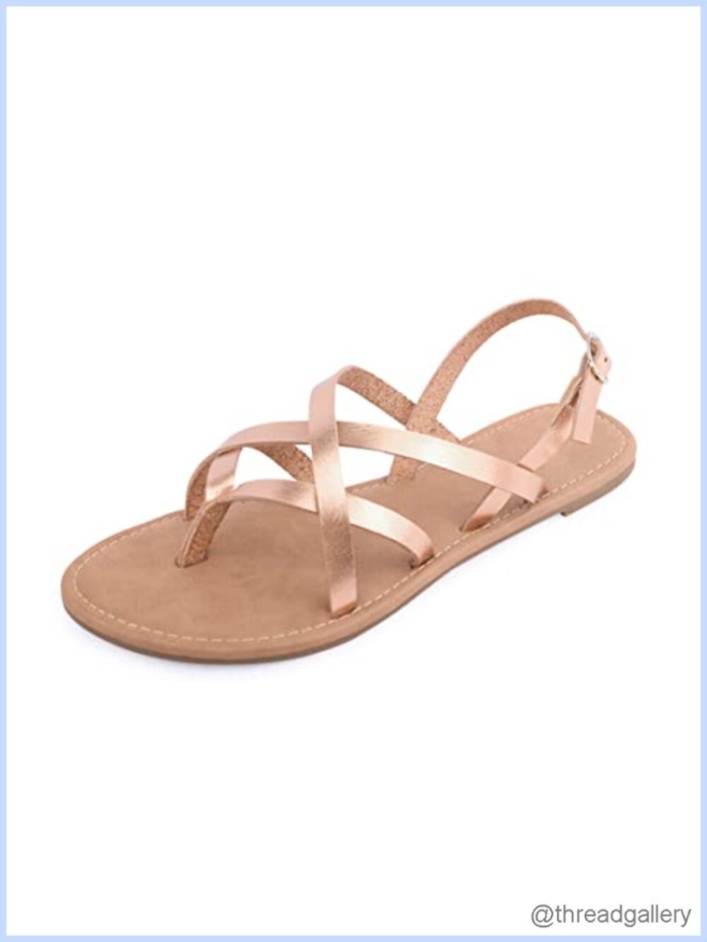 Womens Gladiator Flat Sandals Strappy Fisherman Ankle Strap Adjustable Buckle